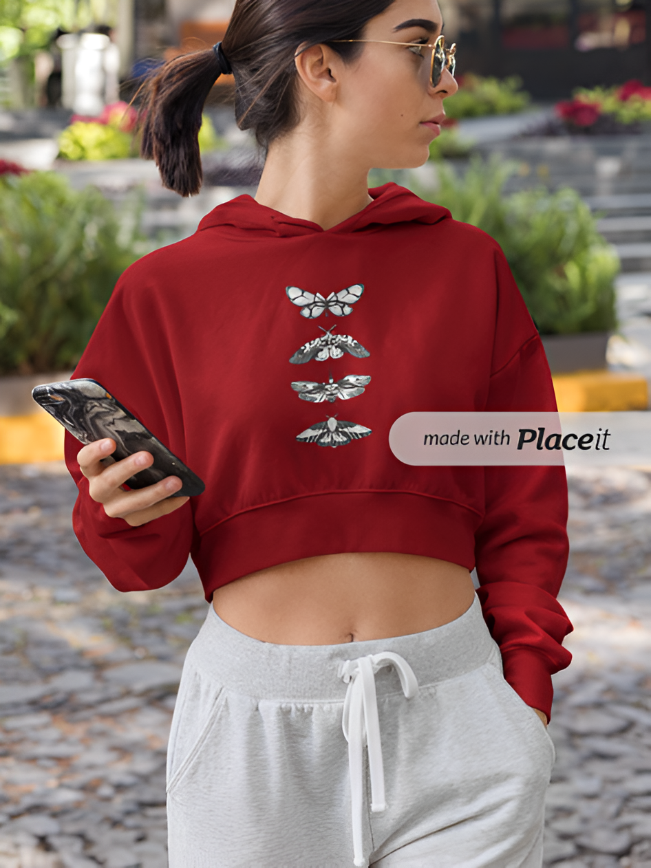 Trendy Crop Top Hoodies for Girls – Style Meets Comfort!.